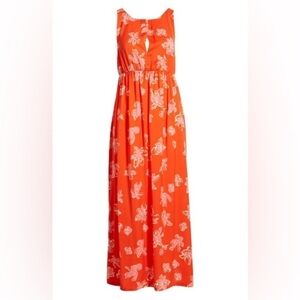 Open Edit Twist Front Satin Maxi Nightgown size S